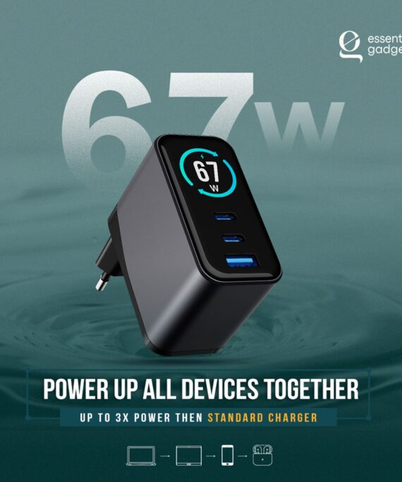 67W GaN Charger with TFT Screen Display